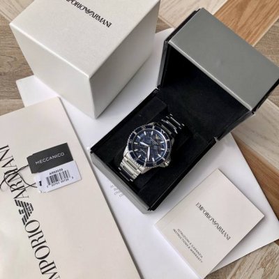 Authentic Armani Men's Mechanical Watch, New Model Ar60059 From The Boutique, Fe