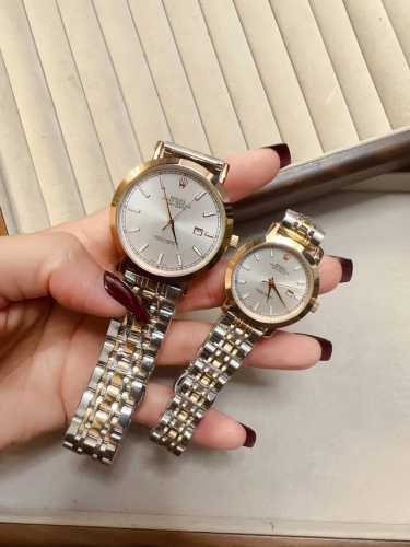 Latest Platinum Rolex Couple's Watch, Original Imported Quartz Movement, 316L St
