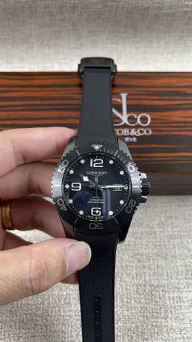 Af! Longines New Conquest 43 Black Ceramic Series! With 2824 Movement!