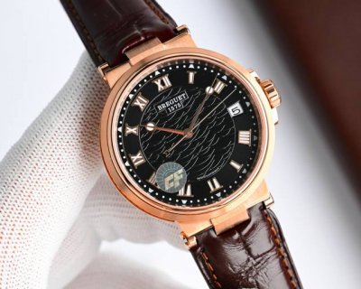 Crocodile Leather Strap Model: White - Gold Cf New Product Launch: Breguet Marin