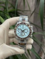 Exclusive photos of the new Rolex Daytona Rolex Ice Blue replica version fully a