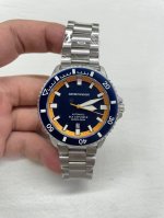 Deep Sea Navigator Orange and Blue Edge Ar60090 Armani 42mm Mechanical Diving Wa