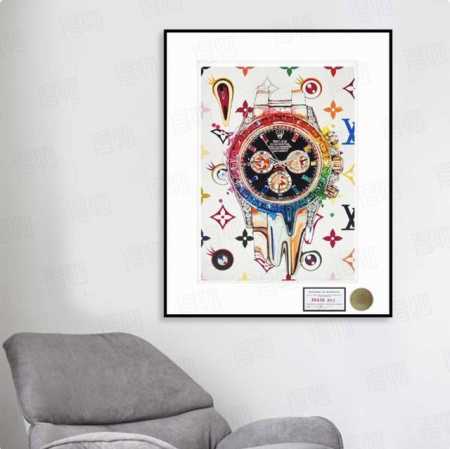 Death Nyc Colored Diamond Rolex Print Limited Edition Framed Decorative Painting - Click Image to Close