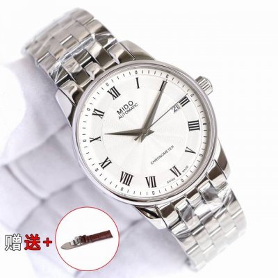 White-Gold Taiwan Factory ~ Classic Running Model Mido-Belencelle Three-Needle S
