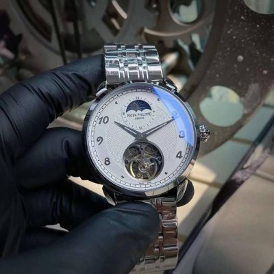 White Gold Brand: Patek Philippe Flying Wheel New Arrival, Business Casual Luxur
