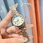 Rose gold diamond face Roman face Cartier-Cartier women's watch is young and go