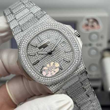 ppf - Ultra-thin 8.3mm thickness, Patek Philippe 5711 series full diamond "Big F - Click Image to Close