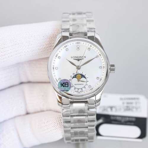 The new Longines Master Collection women's watch in white gold, V9, features a