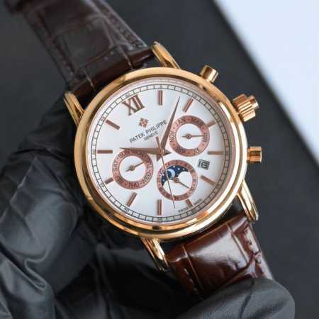 This white gold Patek Philippe complication collection, a hand-carved watch, ma - Click Image to Close