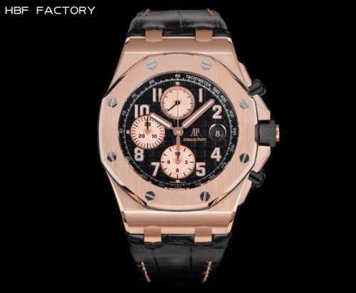 Gold, white and black are the same price, steel band +100. Hbf Factory Audemars