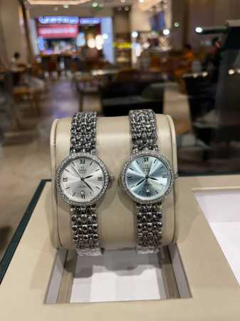 White Steel Piece 350 Diamonds + 30 Omega Simple And Elegant Female Watch Import - Click Image to Close