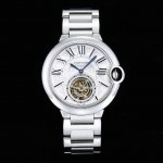 Uf The latest version of the 2025 Cartier 42 Tourbillon Blue Balloon men's watch