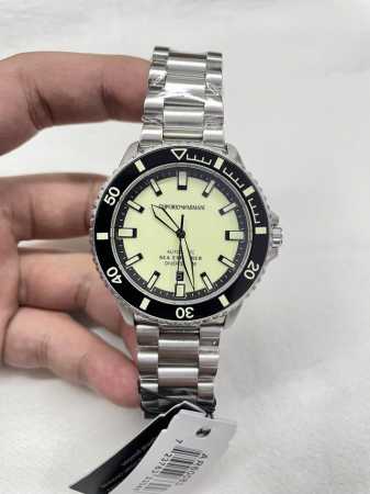 Deep Sea Light Fearless Journey Ar60083 Armani 42.5mm Mechanical Diving Watch Ex - Click Image to Close