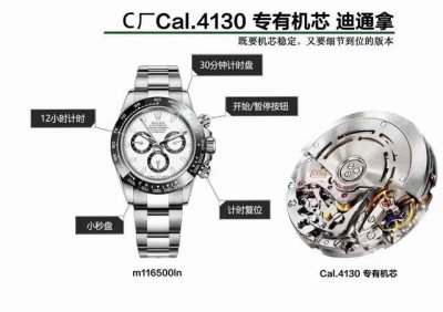 Gold And White Rubber Steel At The Same Price 4130 Movement Clean Factory C's St