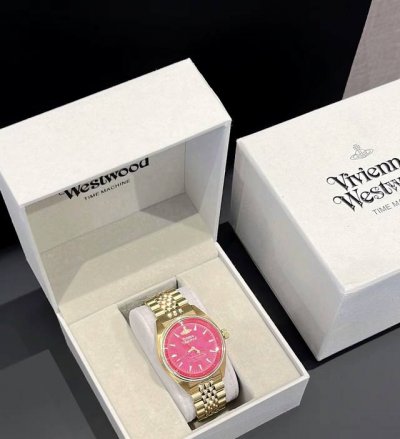 I love my Vivienne Westwood watch in the dragon fruit color! I think the pink go