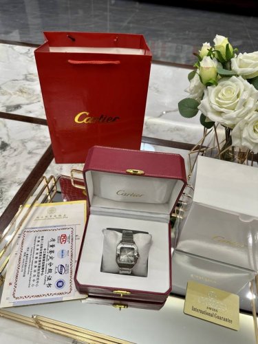 With Matching Packaging Cartier Santos Has Arrived After A Two-Month Wait. With