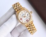 White - Gold 2025 Rolex Datejust Series Women's Watch Elegantly Launched