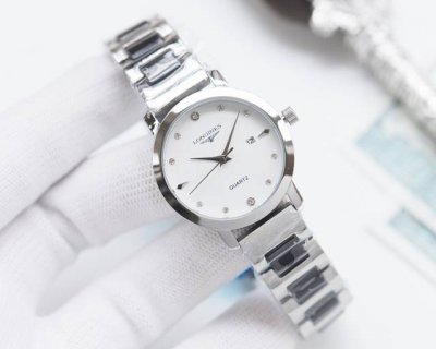 White Case with Gold Case and 20mm Steel Strap Brand: Longines Type: Women's Wat