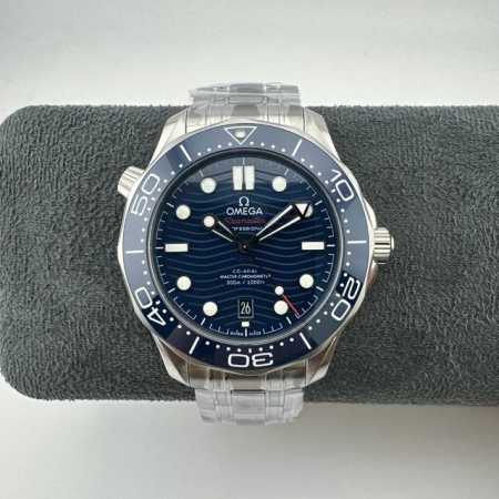 Vs Omega Seamaster series 42mm blue dial steel band coaxial 8800 fully automatic - Click Image to Close