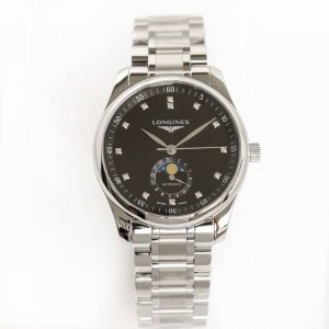 Longines Master Series Moon Phase 40mm watch, simple and elegant, showing calm d