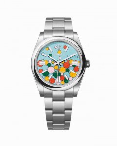 Rolex's latest rainbow polka dot balloon dial Oyster Perpetual 41mm mechanical w