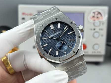 White Diamond - Black Case Audemars Piguet Royal Oak 26591Ip Series Men's Watch - Click Image to Close