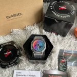 casio G-Shock Ga-2100 Series Rainbow Gradient Color Octagonal Diamond Dial Wa