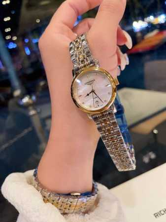 A small amount of gold. Longines combines feminine materials with dynamic lines - Click Image to Close