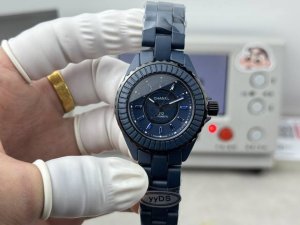 Blue Ceramic Chanel J12 33, see-through machine finish, all-blue ceramic! Limit