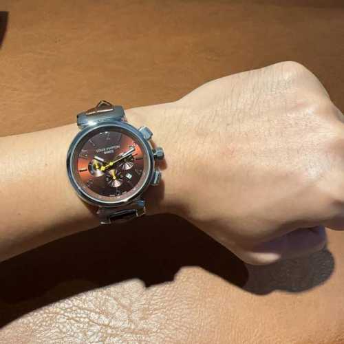 Lv Lv Louis Vuitton, paired with Tambour's signature round case, adds a sense of
