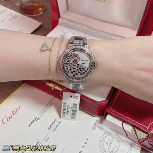 Cartier Blue Balloon Series Single Row Diamonds Black Ceramic Diamonds with Four