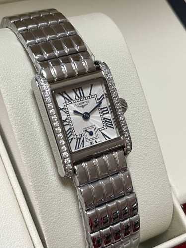 Code-Matched Longines Mini Daphne Series Watch, Silver Rectangular Dial With Vin