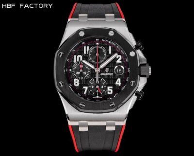 Gold, white and black are the same price, steel band +100. Hbf Factory Audemars