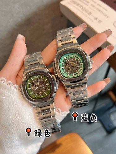 Steel Band Patek Philippe Skeleton Mechanical Movement Contains The Highest Qual
