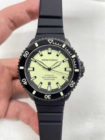 Dark Night Edge Deep Sea Dive Ar60085 Armani 42.5mm Luminous Mechanical Diving W - Click Image to Close