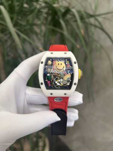Exclusive Real Shot Richard Miller Automatic Mechanical Watch Replica Smiley Ser