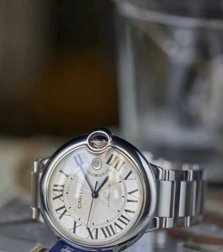 The Cartier Blue Balloon series in leather and steel is inspired by the blue hot