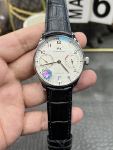 Zf IWC Portuguese Seven Days Series 42mm White Shell Gold Needle Model Equipped