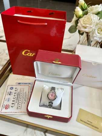 Cartier Blue Balloon watch with steel strap, a genuine high-quality, original v - Click Image to Close