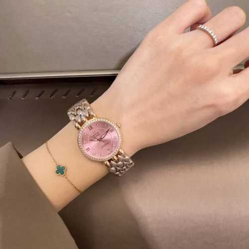 Omega Omega sapphire crystal glass, beautifully set with diamonds, size: 33mm, t