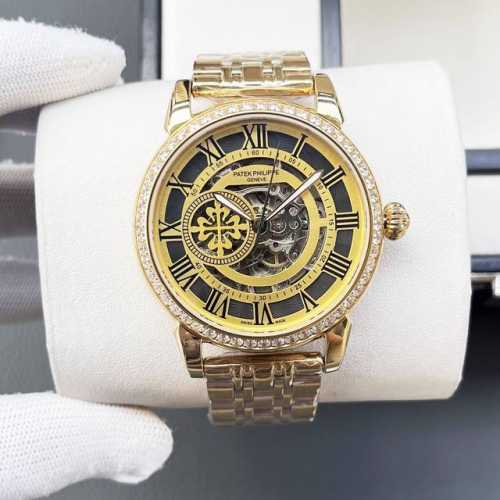 Patek Philippe Leather and Steel Men's Watch - Noble, Elegant, and Gentlemanly