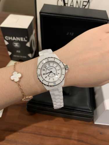 Chanel J12 ceramic watch Swiss quartz movement sapphire glass