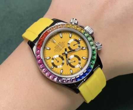 New Rolex Daytona Series 316L Stainless Steel Case, 43Mm Diameter, Mineral Cryst - Click Image to Close
