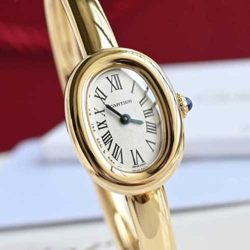 Sincere Work Cartier Bathtub Gold Bracelet Watch This Series Of Rounded And Retr