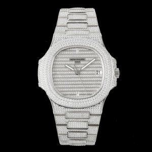 AMG Patek Philippe's latest large diamond-set bezel, the Patek Philippe Nautilus