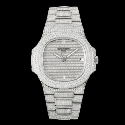 AMG Patek Philippe's latest large diamond-set bezel, the Patek Philippe Nautilus