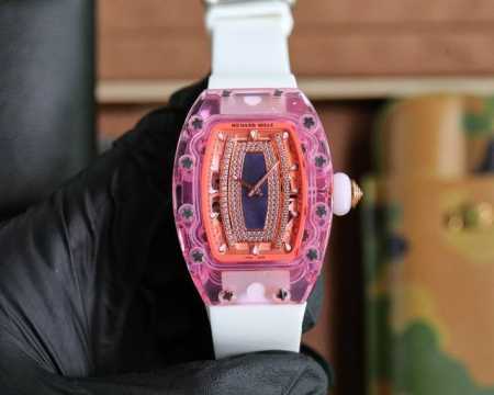 Richard Mille's latest offering, the Ladies RM07-02 Pink Lady Sapphire, combine - Click Image to Close