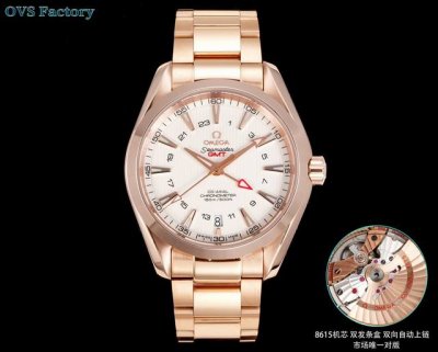 White-gold steel strap +100. Ovs Seamaster 150M GMT equipped with a new 1:1 int