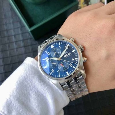 Leather And Steel Model Iw377709, New Arrival! Iwc Pilot's Mechanical Watch, Emb