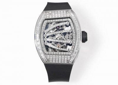 Rm59-01 Tourbillon T-shaped diamond-encrusted case is a striking sight. diamond